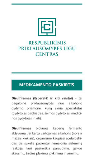 Atkryčio prevencija disulfiramu