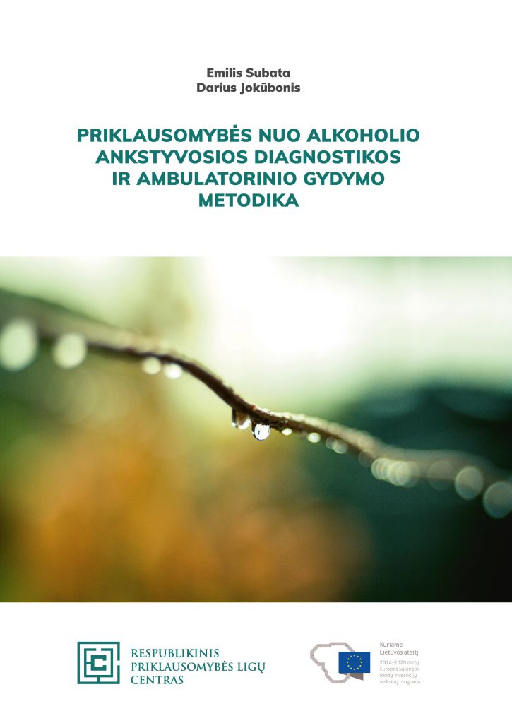 Priklausomybės nuo alkoholio ankstyvosios diagnostikos ir ambulatorinio gydymo metodika