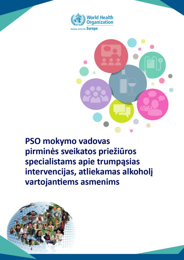 PSO mokymų vadovas pirminės sveikatos priežiūros specialistams apie trumpąsias intervencijas, atliekamas alkoholį vartojantiems asmenims