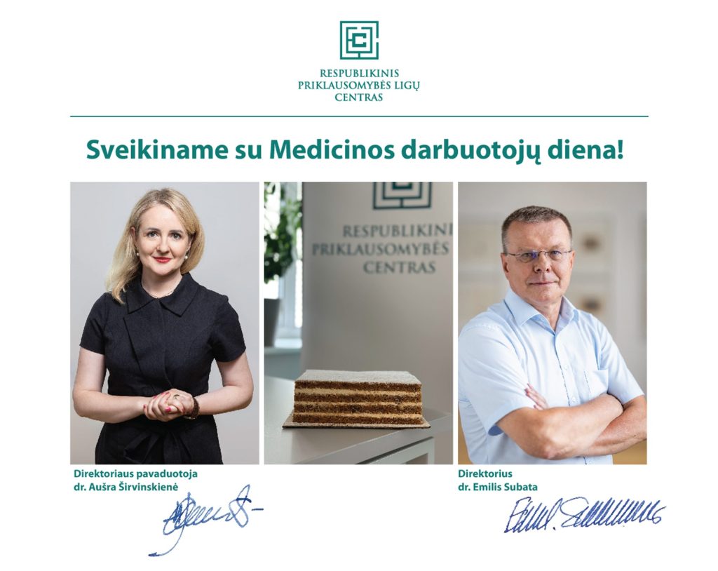 SVEIKINIMAS SU MEDICINOS DARBUOTOJŲ DIENA