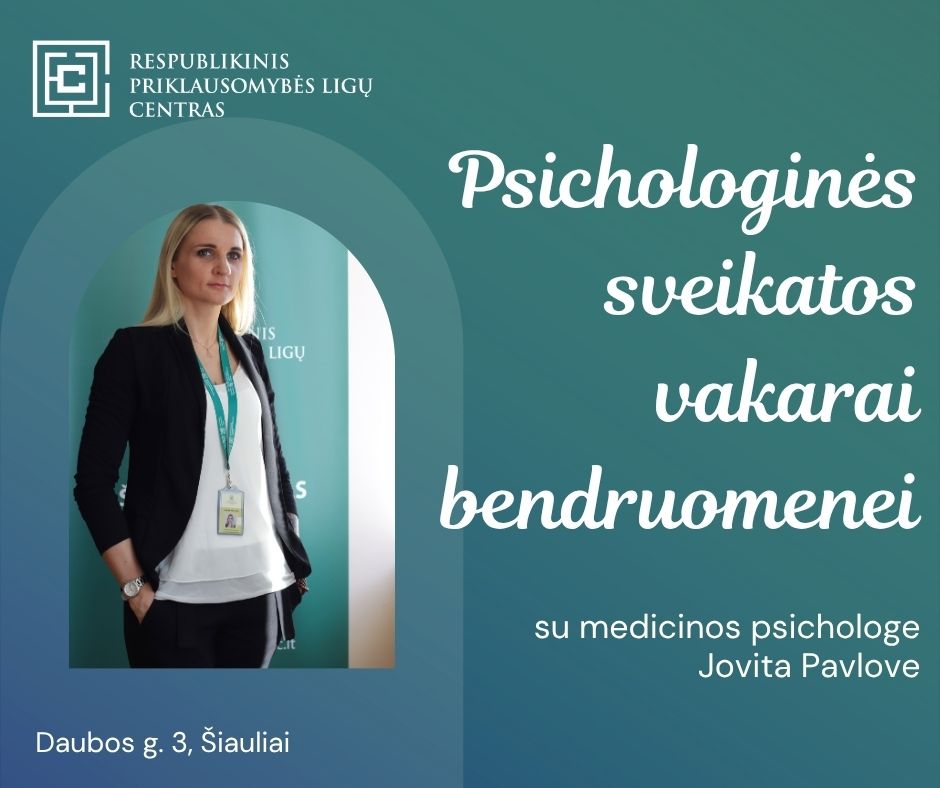Nemokamų paskaitų apie priklausomybę ciklas Šiauliuose